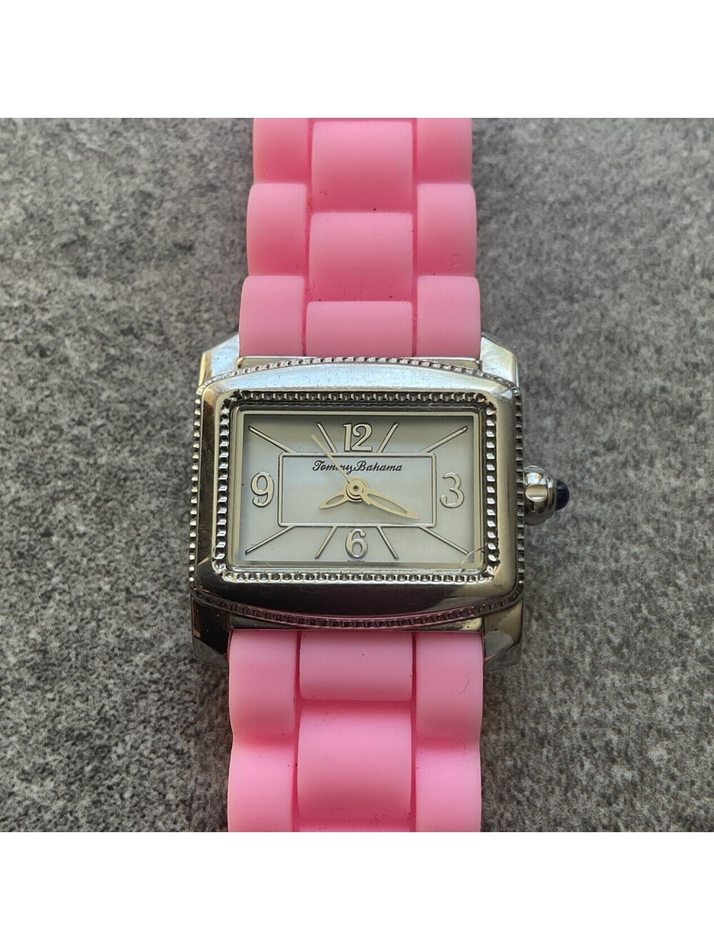 Tommy Bahama Women Watch TB2076 MOP Dial 24mm Silver Tone Case Quartz Analog A18